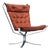 Falcon Lounge Chair Leather and Metal by Sigurd Ressell for Vatne Møbler, 1970 For Sale