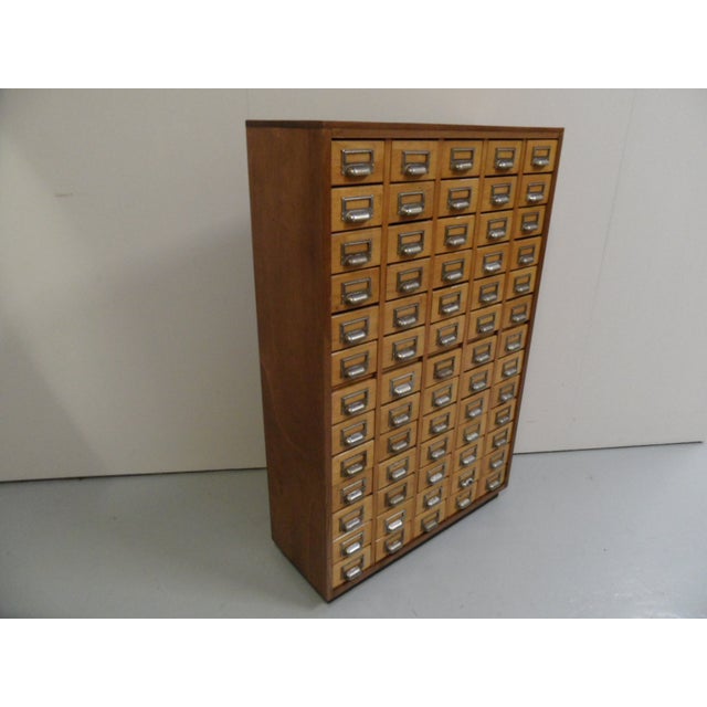 Wood Vintage Dutch Apothecaryncabinet with 65 Drawers, 1950s For Sale - Image 7 of 10