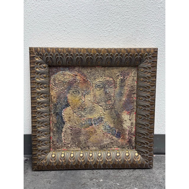 Design Plus Gallery presents a Circa 2010 Fresco Serries- The Couple Painting by artist Yang Yang (Chinese-born American...