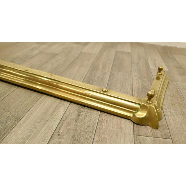 Large Victorian Brass Fender For Sale - Image 5 of 7