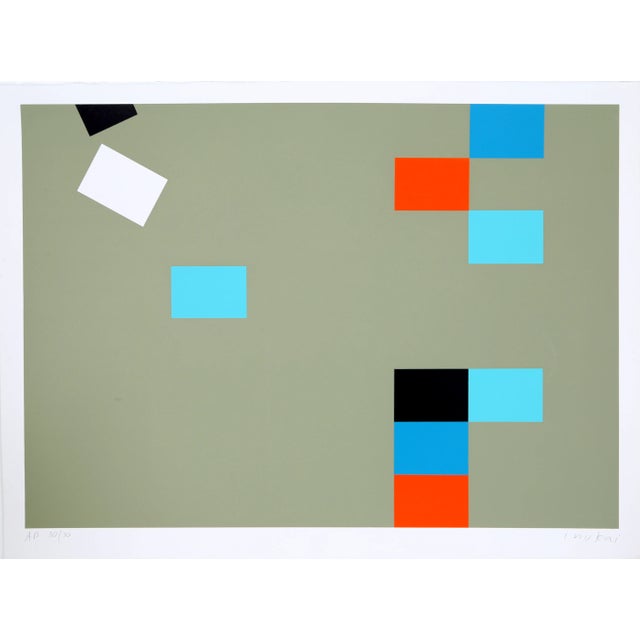 "Nine Units on Mint" Kyohei Inukai Serigraph For Sale