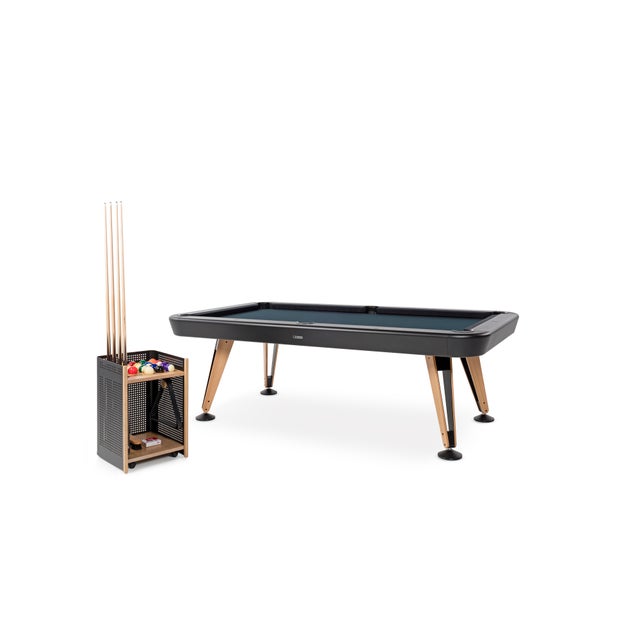 Black RS Barcelona Diagonal Indoor Pool Table 8 Feet, Black For Sale - Image 8 of 12