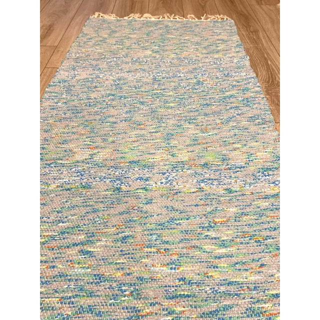 Gray Vintage Turkish Kilim Flatweave Runner For Sale - Image 8 of 11