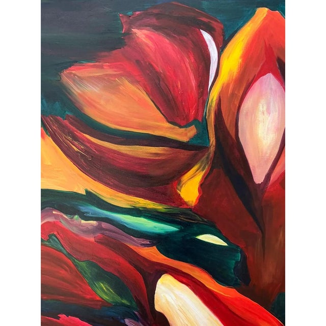 Vintage Abstract Expressionist Oil Painting on Canvas For Sale - Image 10 of 12