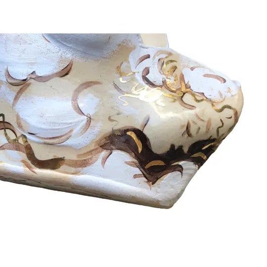 Vintage Late 20th Century Handmade Angel Pottery Centerpiece Vessel Signed For Sale - Image 10 of 11