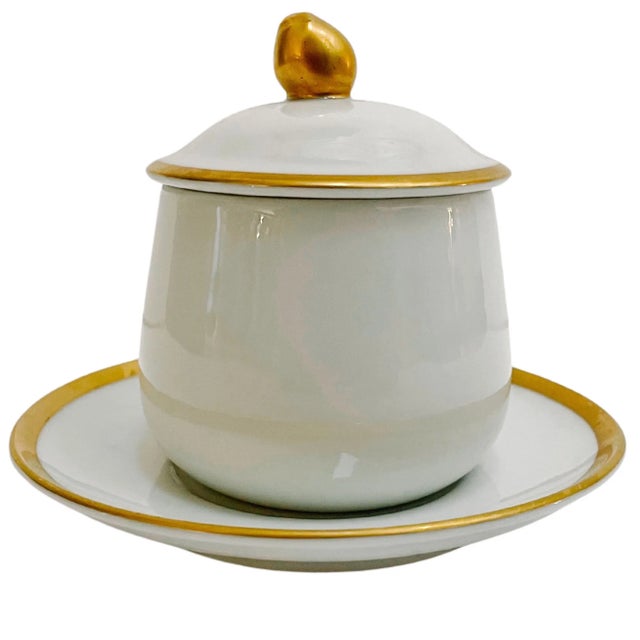 White 1980s Fitz & Floyd Pots De Creme Palais White Collection- Set of 12 For Sale - Image 8 of 12