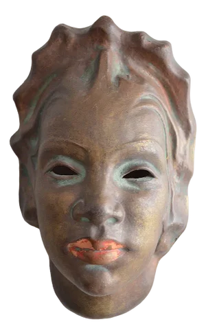 Ceramic Wall Mask by Kit, 1920
