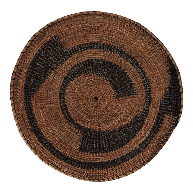 Late 20th Century Tutsi Flat Basket For Sale