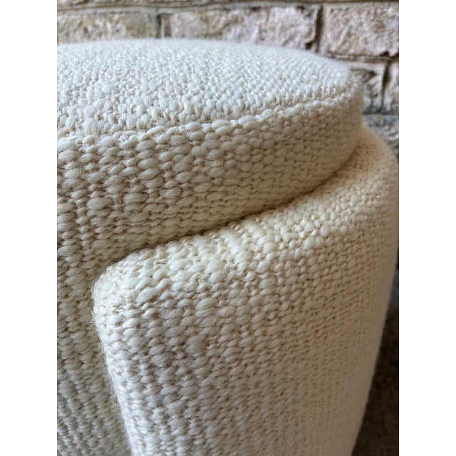 Vintage Wrap Pouf, Newly Reupholstered For Sale - Image 11 of 13