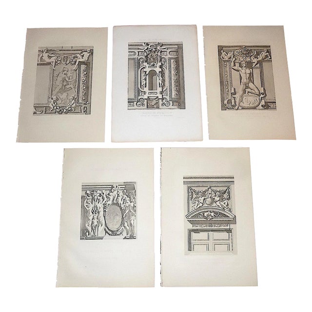 Antique 19th C. Palais De Fontainebleau Architectural Details - Set of 5 For Sale