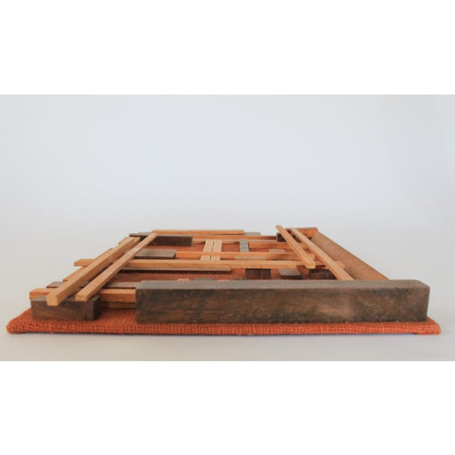 Mid 20th Century Handmade Mid-Century Modern Mixed-Media Wood & Tile Wall Art For Sale - Image 5 of 7