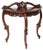 Antique Venetian Mahogany Demilune Console by Eugenio Quarti For Sale