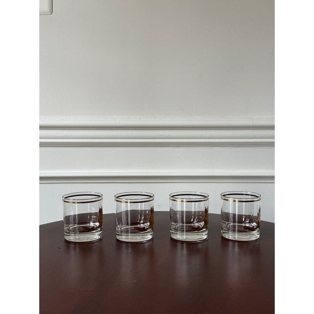 Mid 20th Century Mid 20th Century Culver Gold Owl Rocks Glasses— Set of 7 For Sale - Image 5 of 16