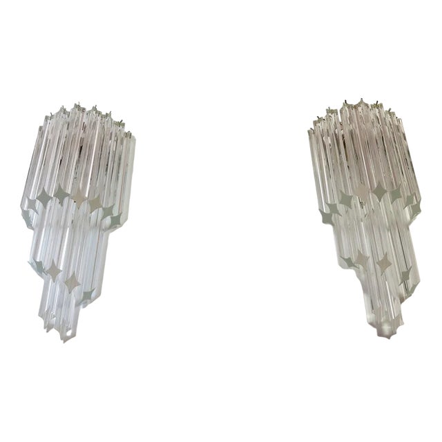 Vintage Murano Wall Sconces, 1990, Set of 2 For Sale