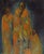 An original c.1943 oil painting – Attrib. Tate Adams, Mystical Monks in Saffron Robes.A striking painting attributed to...
