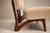 Brazilian Modern Sofa in Imbuia Wood and Champagne Camel Mohair, Cimo, Brazil, 1950s For Sale - Image 9 of 18