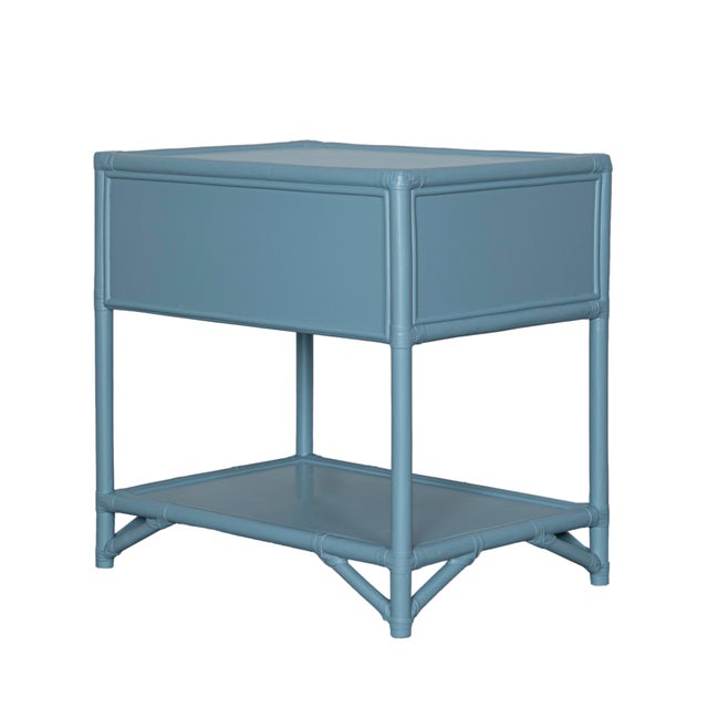 David Francis Olympia One-Drawer Nightstand, Pool Blue For Sale - Image 4 of 5