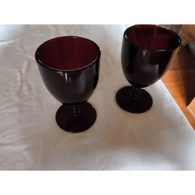 Anchor Hocking Vintage Mid-Century Modern Royal Ruby Red Goblets - Set of 12 For Sale - Image 4 of 10