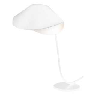Mid-Century Modern White Antony Table Lamp by Serge Mouille For Sale