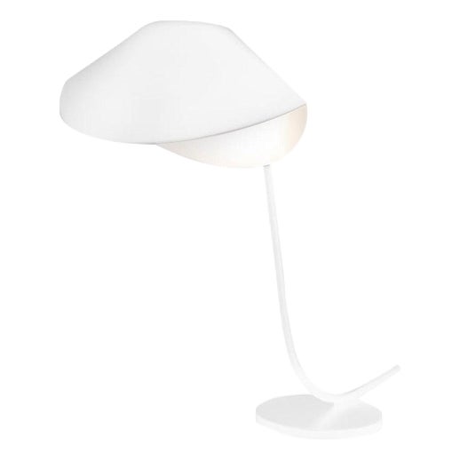 Mid-Century Modern White Antony Table Lamp by Serge Mouille For Sale