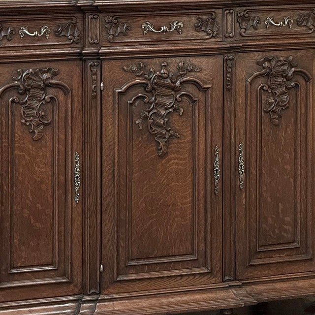 Wood 19th Century Liegoise Louis XIV Three Door Buffet For Sale - Image 7 of 16