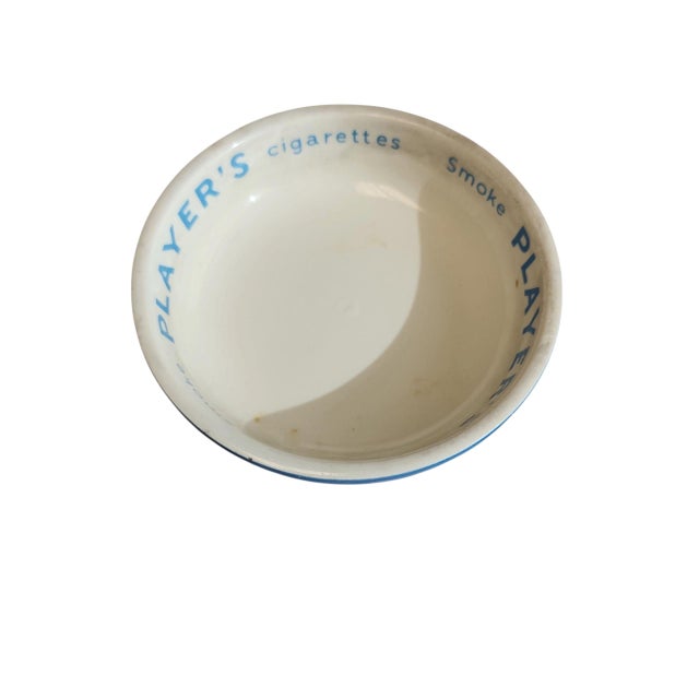 Rare find January 1963 made in England, Player's Cigarettes pub ashtray, in excellent condition. Made by Empire Porcelain...