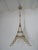 French Eiffel Tower Tole Cream & Gold Paris Chandelier Circa 1940 One of a Kind For Sale - Image 3 of 13