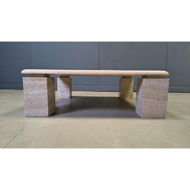 Vintage Italian Travertine Coffee Table, 1970s For Sale - Image 14 of 17