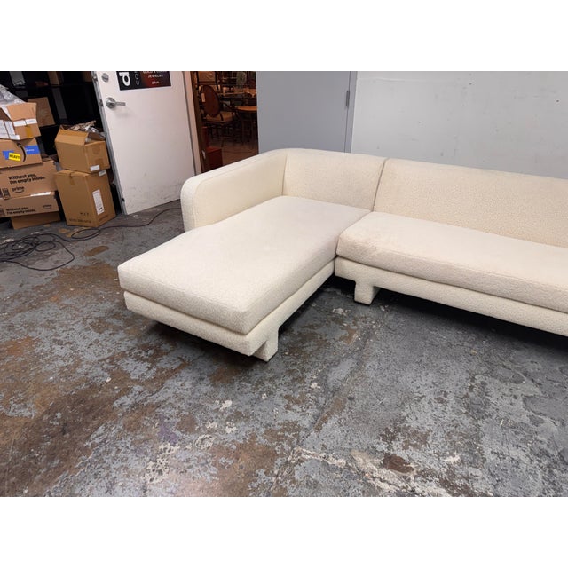 Textile Jonathan Adler Sunset Teddy Texture Woven Two Piece Sectional For Sale - Image 7 of 12