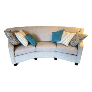 Eggshell Sofa Curved Sofa - Stunning and So Comfortable For Sale
