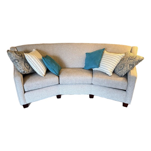 Eggshell Sofa Curved Sofa - Stunning and So Comfortable For Sale