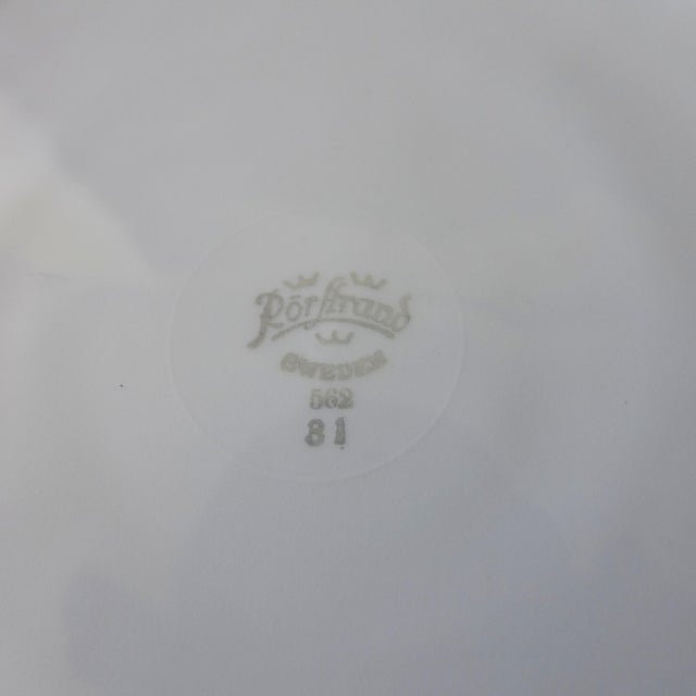 Vintage Dining Plates with Gold and Red Pattern from Rörstrand, Set of 5 For Sale - Image 5 of 6