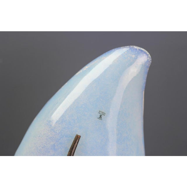 Italian Vetro Murano Venezia Opalescent Glass and Wrought Iron Wall Light, 1990s For Sale - Image 9 of 18