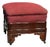 Antique American Empire Serpentine Mahogany Footstool Ottoman For Sale