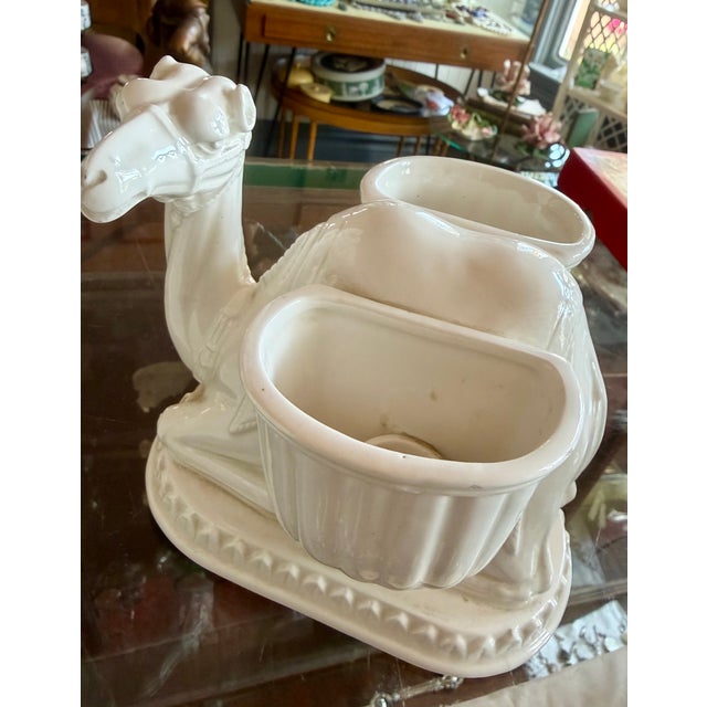 Mid-Century Modern Mid Century Fitz & Floyd Ceramic Camel Candle Holders Pair For Sale - Image 3 of 13