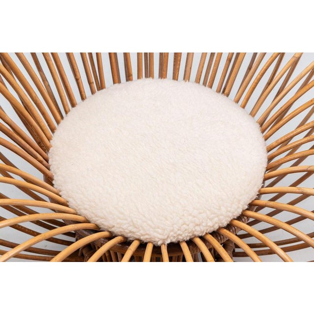 Lounge Chair in Rattan and Teak in the style of Franco Albini, Italy, 1950 For Sale - Image 11 of 15
