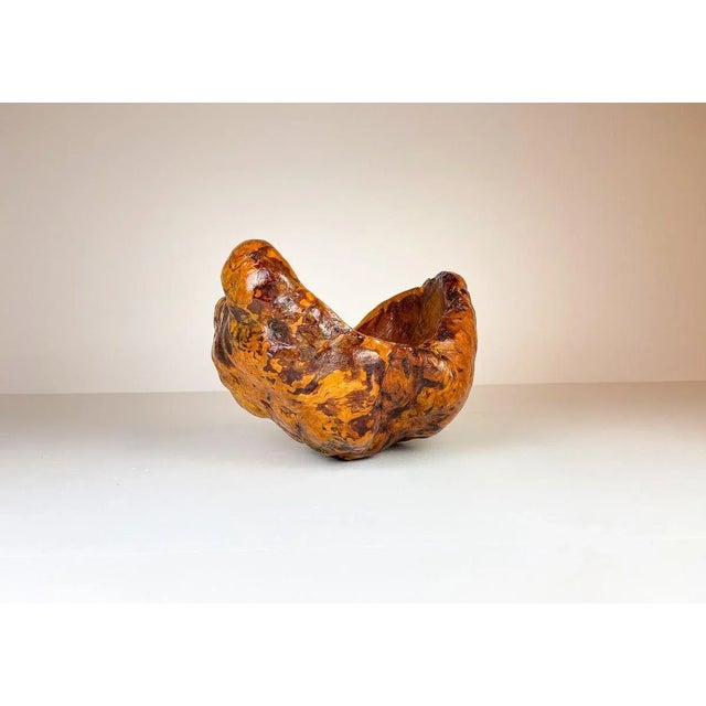 Large Swedish Folk Art Organic Burl Bowl, 1960s For Sale - Image 14 of 16