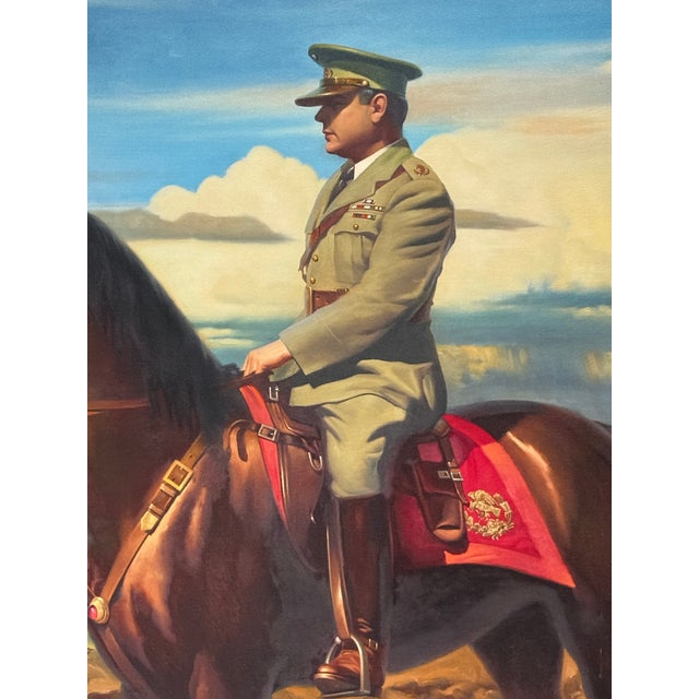 Portrait of President Abelardo L. Rodríguez on Horseback – Giclée After the Family-Owned Original which is in the Clients...