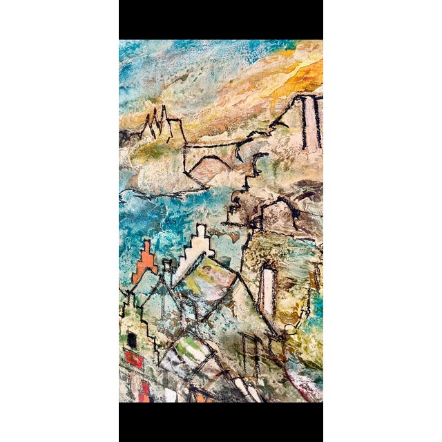 1960s Lazzaro Donati, Italian Modernist Surrealist Architecture Landscape Oil Painting Lazzaro Donati For Sale - Image 5 of 8
