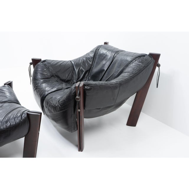 Black Set of MP-111 Lounge Chair and Ottoman from Percival Lafer, 1970s For Sale - Image 8 of 17
