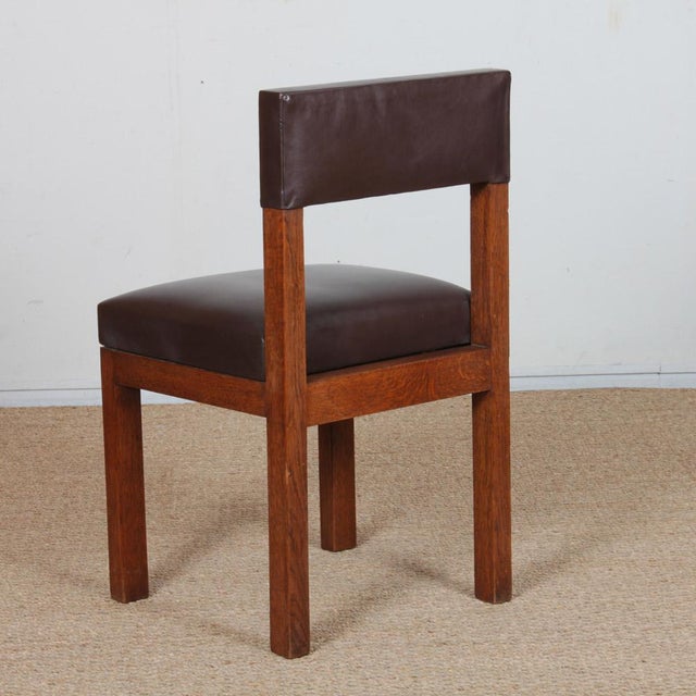 Brown Vintage Chairs by Emiel Veranneman, 1960, Set of 4 For Sale - Image 8 of 9