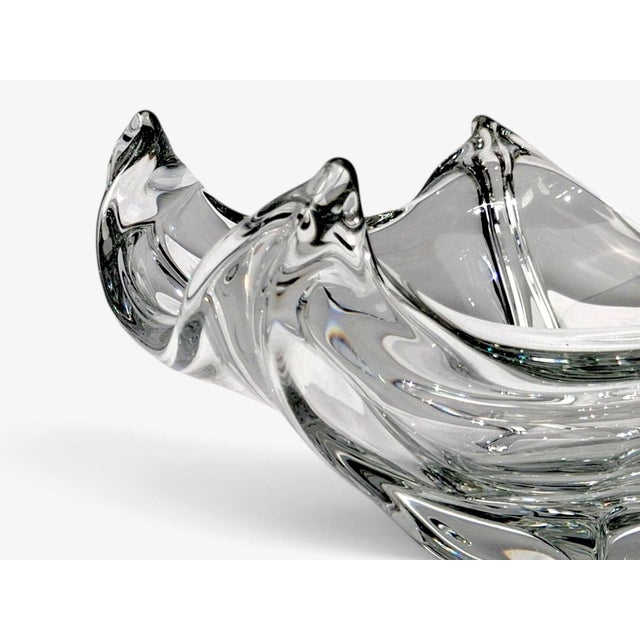 Daum France, French Mid-Century Modern, Sculptural Crystal Bowl, France, 1960s For Sale - Image 9 of 10