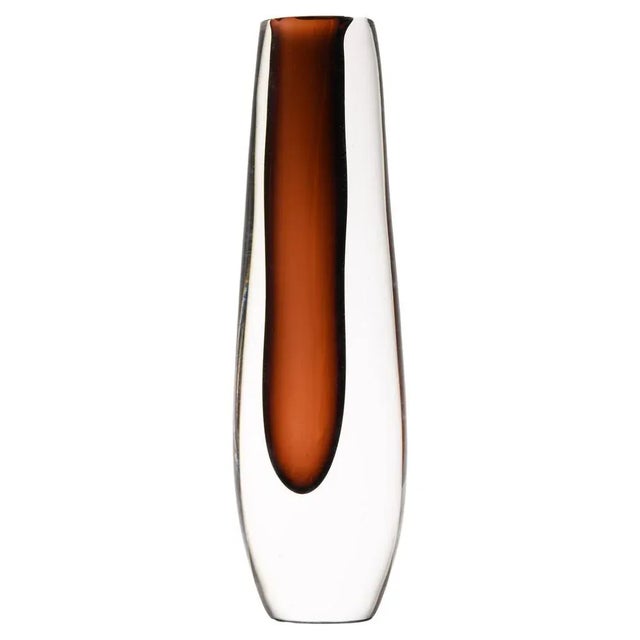 1960s Glass Vase in Dark Brown by Vicke Lindstrand, 1960s For Sale - Image 5 of 5