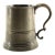 19th Century Pewter Ale / Beer Stein Tankard With Glass Bottom, MMB Initials For Sale