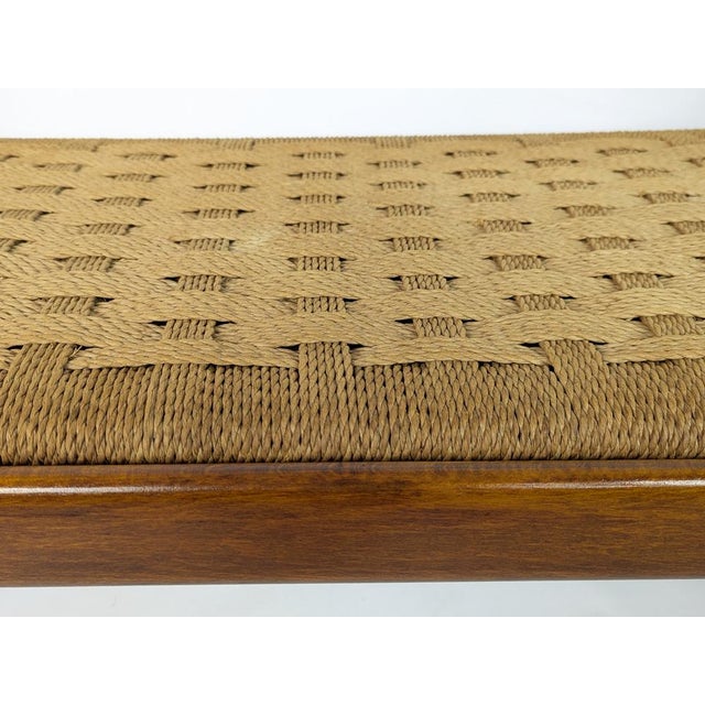 1960s Walnut and Rope Carimate Bench by Magistretti for Cassina, 1963 For Sale - Image 5 of 18