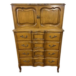 Vintage French Provincial Highboy Dresser by Bethlehem Furniture For Sale