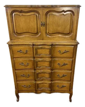 Vintage French Provincial Highboy Dresser by Bethlehem Furniture