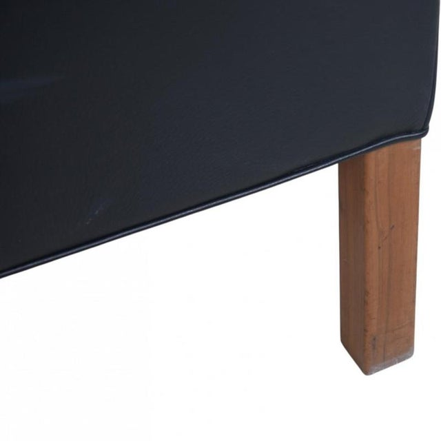 Vintage 2212 Two-Seater Sofa in Black Leather by Børge Mogensen, 1980s For Sale - Image 14 of 18