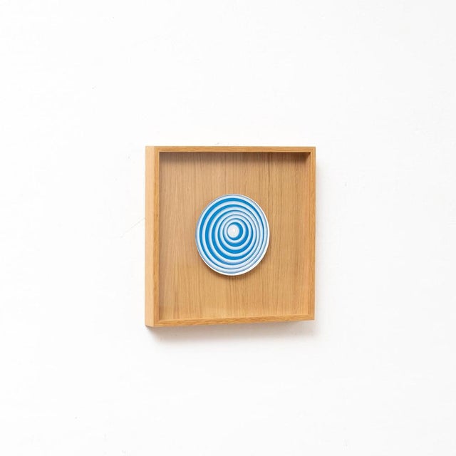 Marcel Duchamp, Blue and White Cerceaux Rotorelief from Konig Series 133, 1987, Wood For Sale - Image 4 of 11