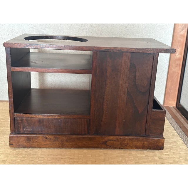 Mid-Century Japanese Zelkova (Keyaki)＆Paulownia Bar Cart / Tea Wagon For Sale - Image 4 of 14